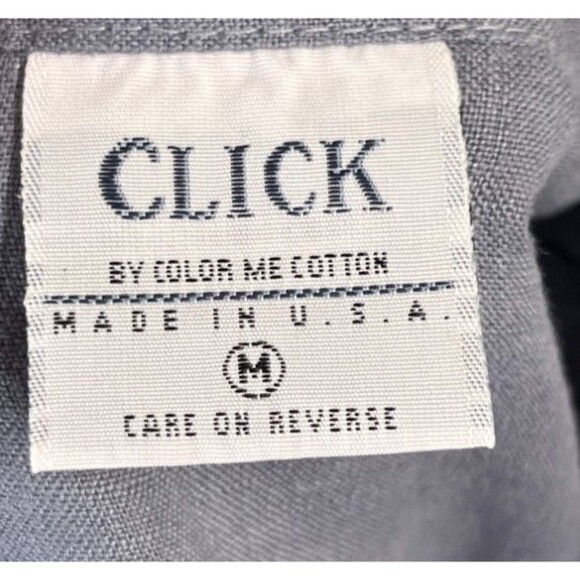 CMC Top Women's Size Medium Gray Color Me Cotton Button Up 100% Linen - Picture 6 of 7
